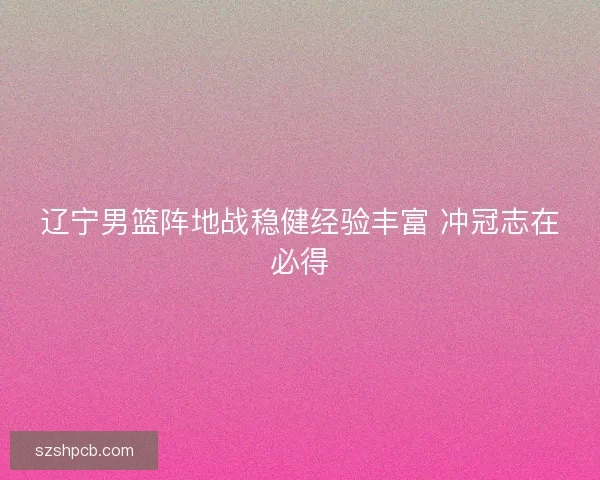 辽宁男篮阵地战稳健经验丰富 冲冠志在必得